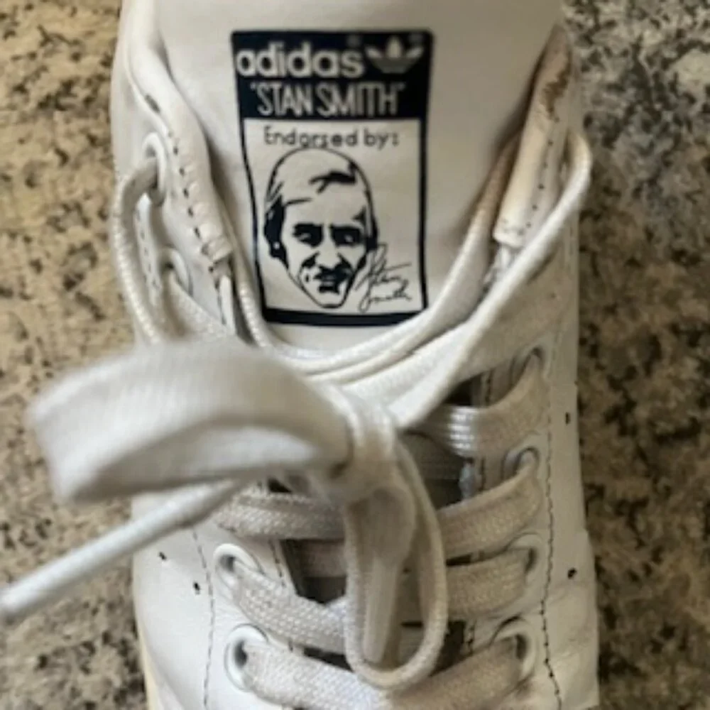 🧡3/15 adidas Stan Smith Shoes White Navy Male 5 1/2